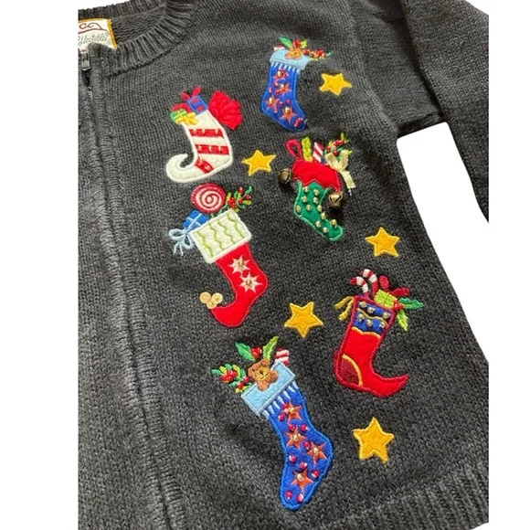 Vintage Christmas Cardigan - Kids 5/6 - Picture 4 of 10